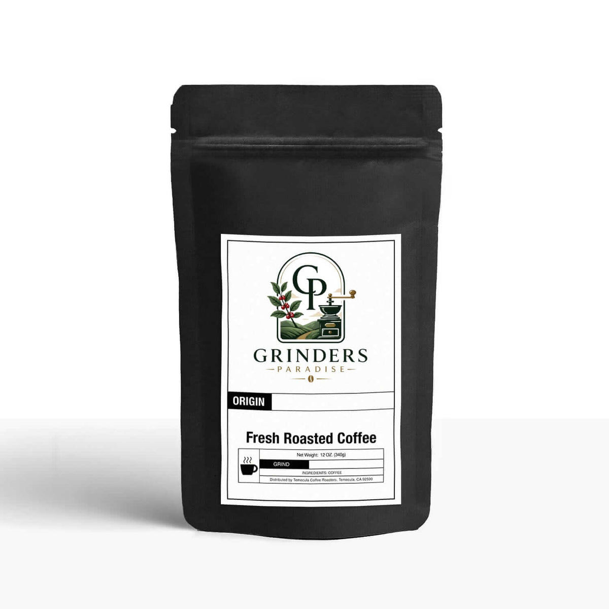 Gourmet Donut Shop coffee blend with cocoa, caramel, and toffee tasting notes